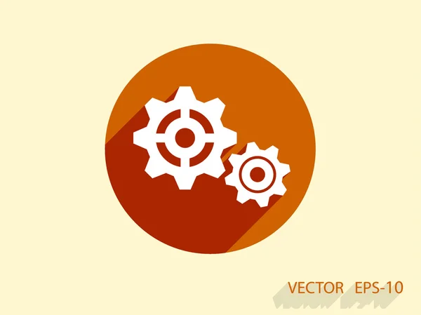 Versnellingen Ikoon — Stockvector