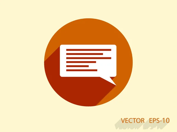 Icono plano de una comunicación — Vector de stock