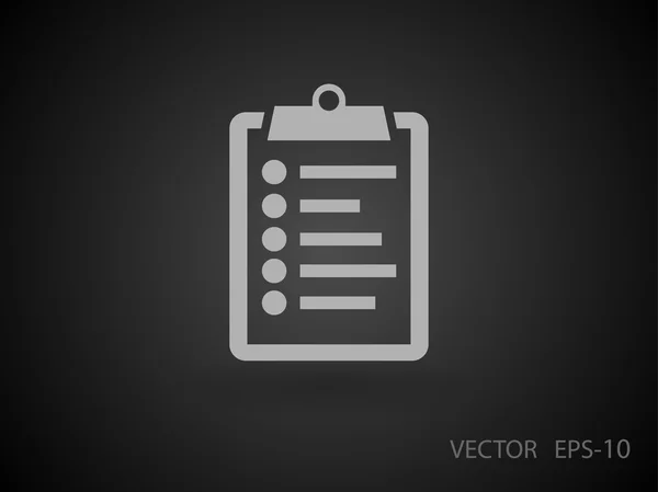 Icono plano del portapapeles — Vector de stock