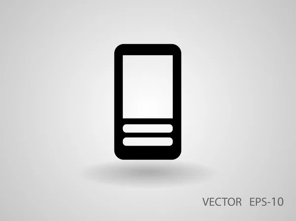 Platte pictogram van cellphone — Stockvector