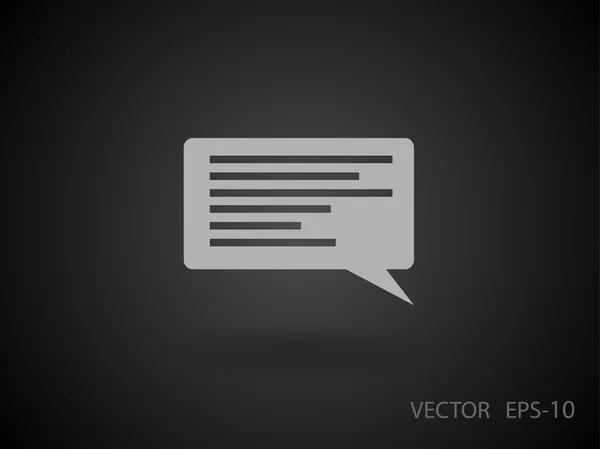 Platte pictogram van een mededeling — Stockvector