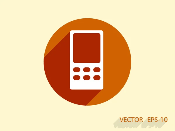 Icono plano del teléfono celular — Vector de stock