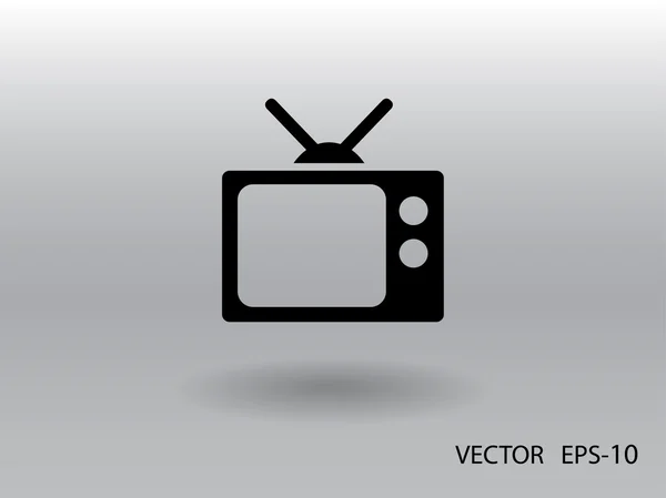 Плоская икона телевизора — стоковый вектор