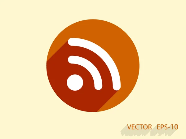 Flat icon of rss — Stock Vector