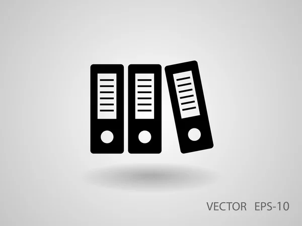 Plat lange schaduw rij van bindmiddelen pictogram, vectorillustratie — Stockvector