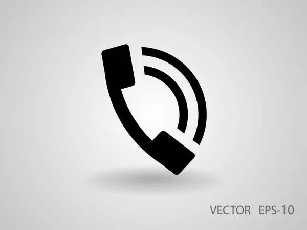 Icona piatta di un telefono — Vettoriale Stock