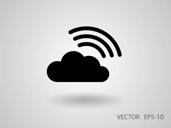 Flat icon of cloud — Stock Vector