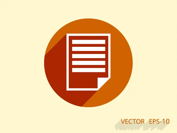 Ícone plano de notas — Vetor de Stock