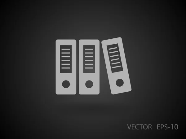 Plat lange schaduw rij van bindmiddelen pictogram, vectorillustratie — Stockvector