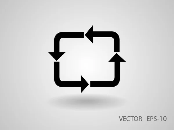 Flat icon of cyclic — Stock Vector