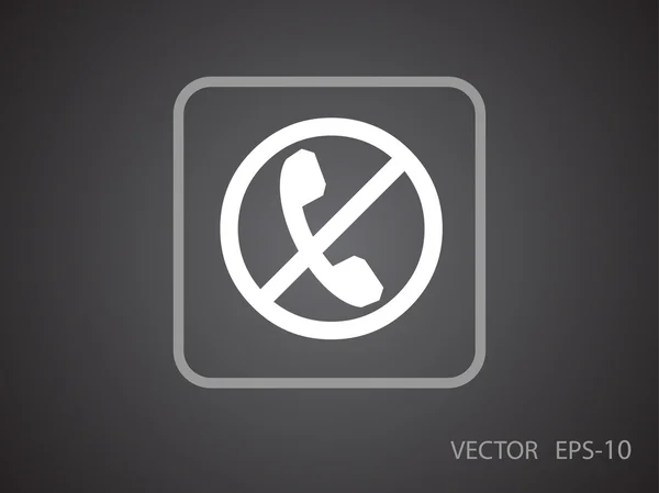 Inaktivera telefonikonen — Stock vektor