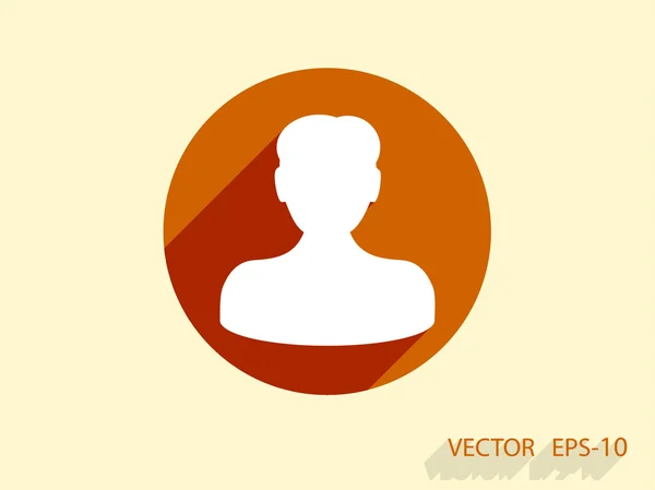 Flat icon of businessman — Stock Vector