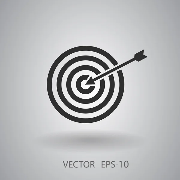 Flat icon of aim — Stock Vector