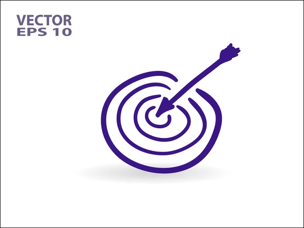Cartoon Flat icon of aim — Stock Vector