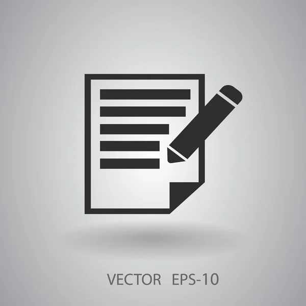 Platte pictogram van nota 's — Stockvector