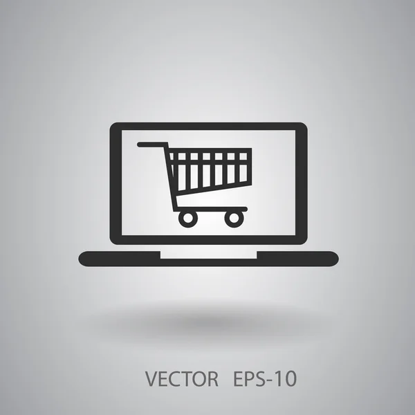 Ícone de compras online — Vetor de Stock