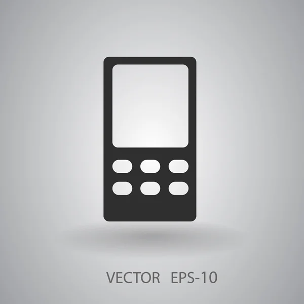 Icône plate du téléphone portable — Image vectorielle