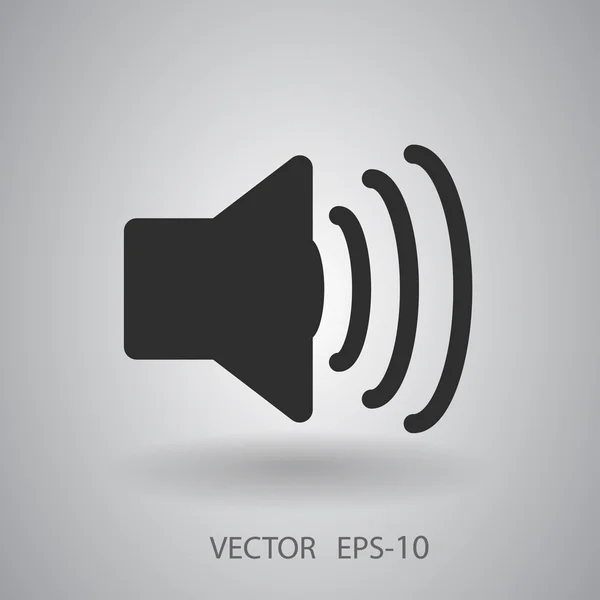 Icône plate du haut-parleur — Image vectorielle