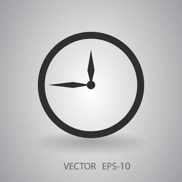Platt ikon klocka — Stock vektor