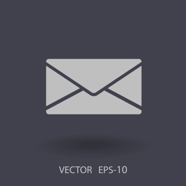 Mektubun düz simgesi