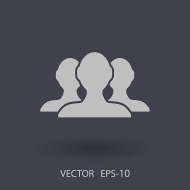 Takım çalışması, düz simgesi