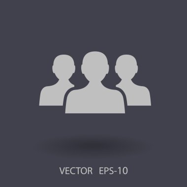 Takım çalışması, düz simgesi