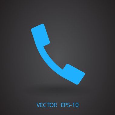 düz bir telefon simgesi