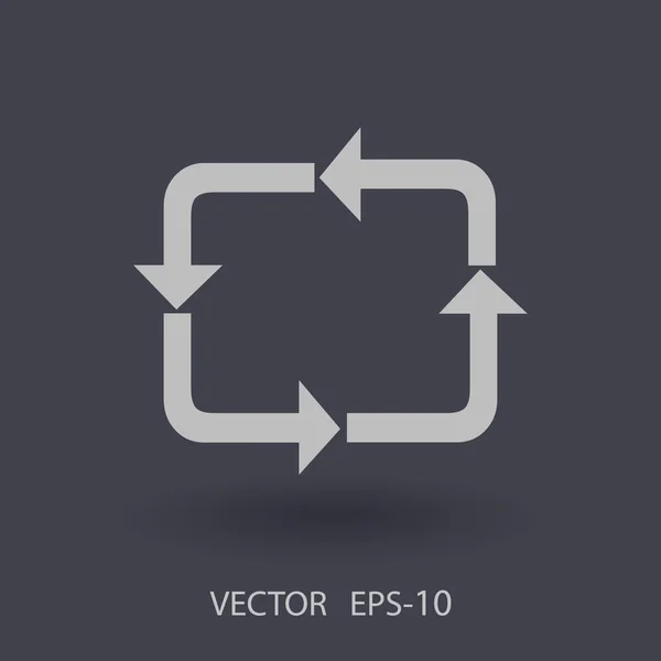 Ícone plano de cíclico —  Vetores de Stock
