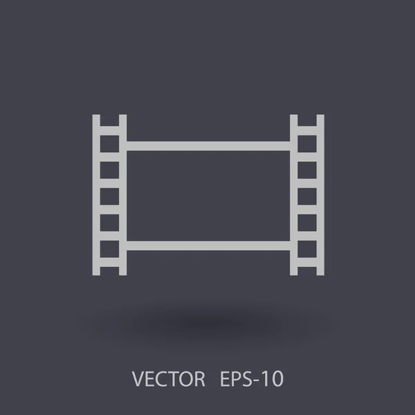 Icono plano de vídeo — Archivo Imágenes Vectoriales