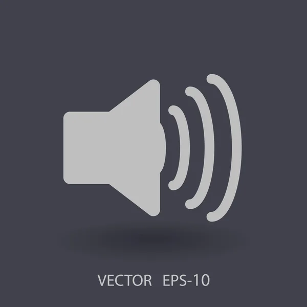 Icono plano del altavoz — Vector de stock