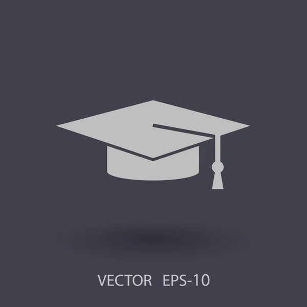 Flat ikonen för examen — Stock vektor
