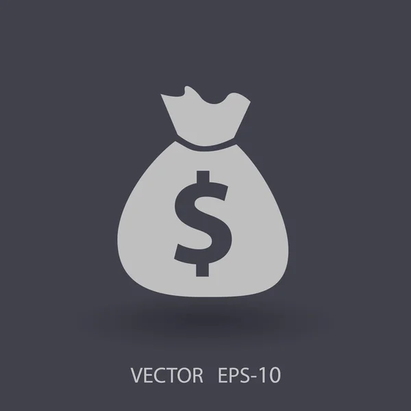 Flat icon of money — Stock Vector