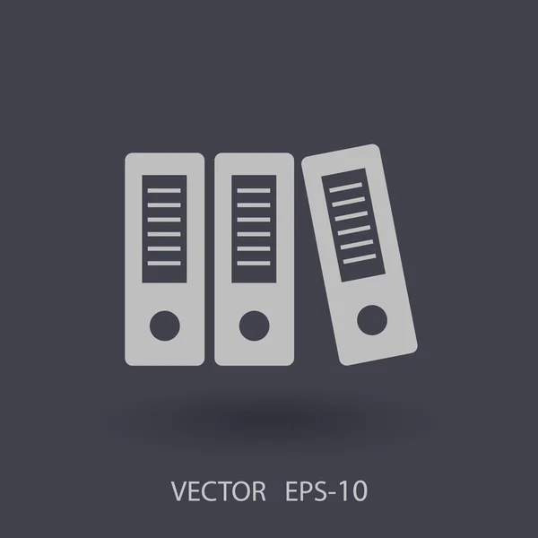 Plat lange schaduw rij van bindmiddelen pictogram, vectorillustratie — Stockvector