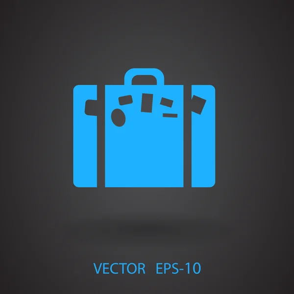 Lapos ikon táska — Stock Vector