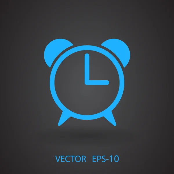 Platte pictogram voor alarm clock — Stockvector