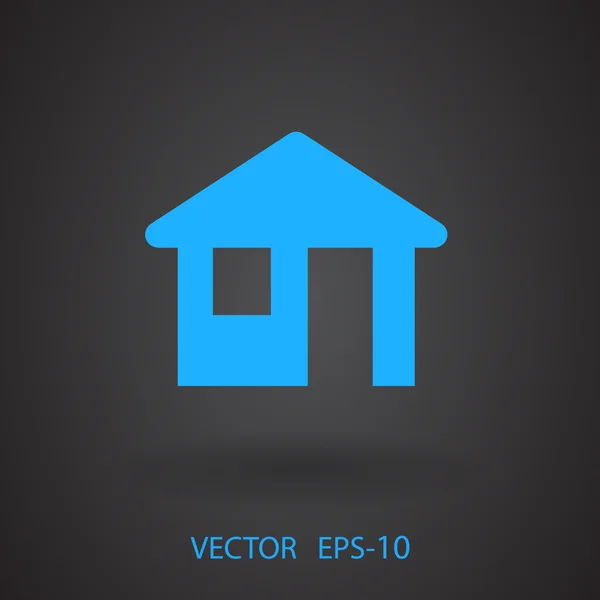 Icône plate de la maison — Image vectorielle