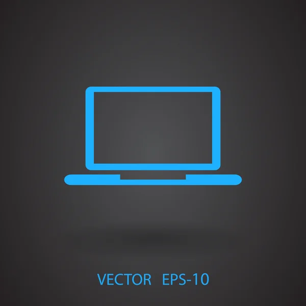 Lapos ikon-ból laptop — Stock Vector