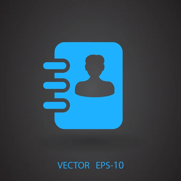 Flat ikonen kontakter bok — Stock vektor