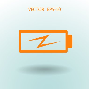 Düz pil düşük güç simgesi