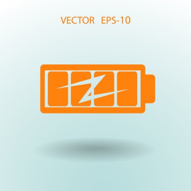 Düz tam dolu pil simgesi kullanılıyorsa