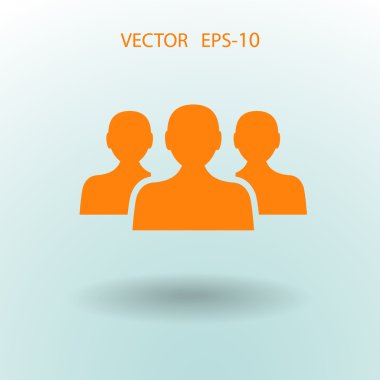 Takım çalışması, düz simgesi