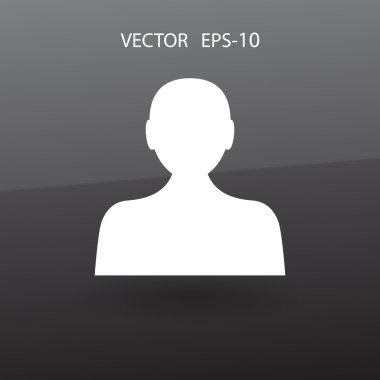 iş adamının düz simgesi