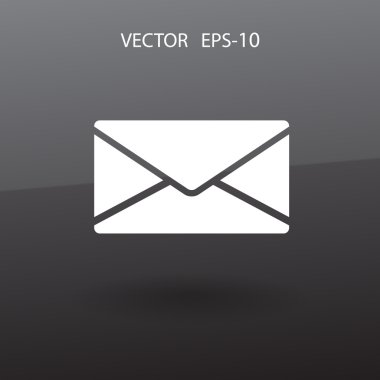 Mektubun düz simgesi