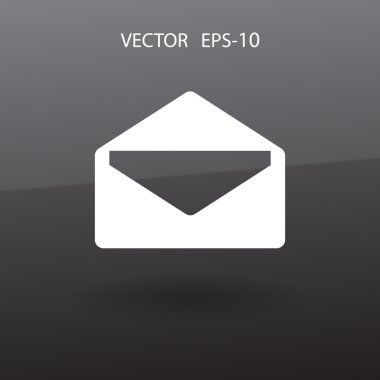 Mektubun düz simgesi