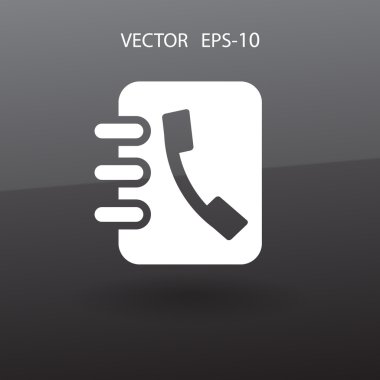 rehber kitap düz simgesi