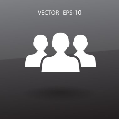 Takım çalışması, düz simgesi