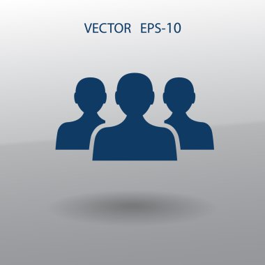 Takım çalışması, düz simgesi