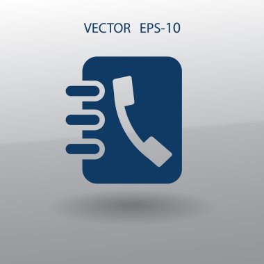 rehber kitap düz simgesi