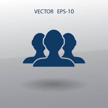 Takım çalışması, düz simgesi