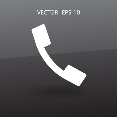 düz bir telefon simgesi